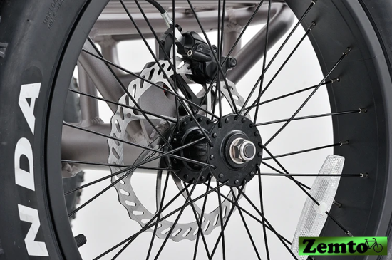 Preview: Elektro Dreirad Zemto-Revom Trike T3, Mittelmotor schwarz, dicke Reifen